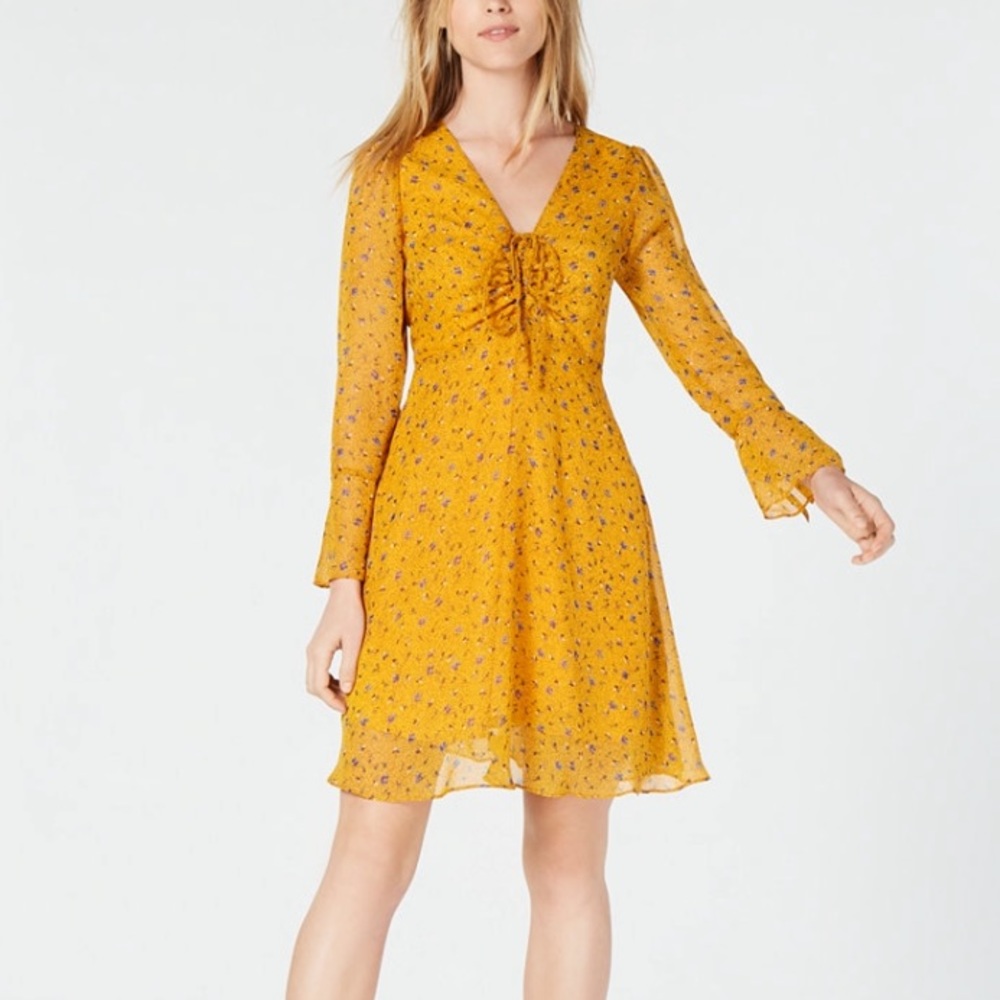 Flirty long sleeve mini dress